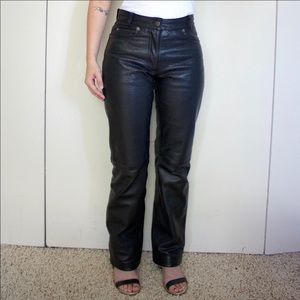 Vintage Black Leather Pants
